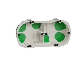 SCHN IMT35000 Multifix - Vzduchotěsná instalační krabice dvojnásobná do dutých stěn, 2xO67x40mm, zel