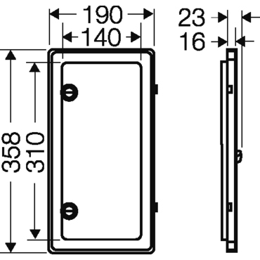 HEN NZ KL 54 Odklápěcí okénko, IP 54, rozměr otevřeného prostoru 140x310mm