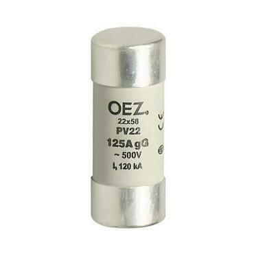 Pojistka válcová  OEZ:06754 PV22 80A gG, Un AC 500 V / DC 250 V, velikost 22×58, gG -