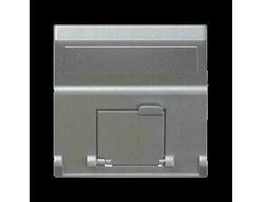 Kryt dat. zás. SIMON K80/8, K45, na 1 zás. s adapt. MD, zkosený, se cl., 45x45mm, hliníková