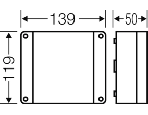 HEN DPC 9225 Krabcová rozvodka pro chráněné instalace IP 54, s pružinovými svorkami do 2,5mm2, použi