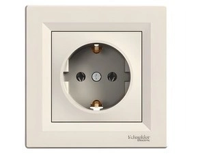 SCHN EPH2900123 Asfora - Zásuvka SCHUKO 250V 16A, krémová