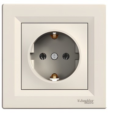 SCHN EPH2900123 Asfora - Zásuvka SCHUKO 250V 16A, krémová