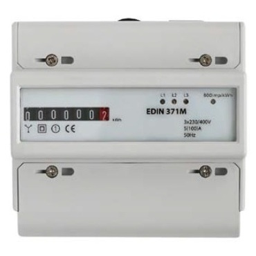 SEZ EDIN 371M Elektroměr 5-100 A, 1 tarif, 3 fázový, mechanický číselník, 7M/DIN