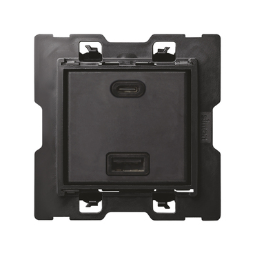 SIMON 10000296-039 USB nabíječka 1 násobná, USB typ C + A, 3,1 A/5V DC, 30 W, 230 V~, šroubové svork