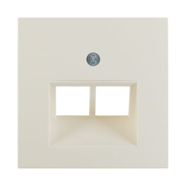 HAG 14098982 Centrální díl pro zásuvku datovou 2x RJ45, šikmá, Berker S.1, krémová, lesk