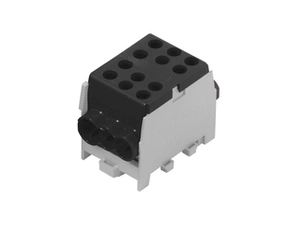 EL 1000910 Svorkovnice rozbočovací HLAK 35-1/4 M2 S, 125A, 1pól., AL/CU, IP20, černá, na DIN /208018