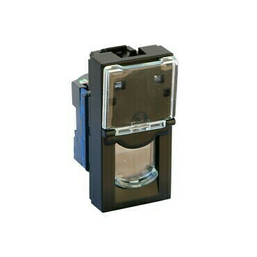 Zásuvka datová LEG 079461 Mosaic 1XRJ45 UTP C6 1M hliník