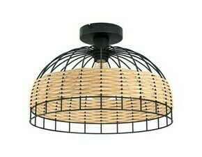 Svítidlo stropní EGLO DL 1 E27 SCHWARZ RATTAN ANWICK