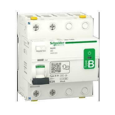 SCHN A9Z61263 Proudový chránič iID 2P 63A 30mA typ B-SI 230V RP 0,4kč/ks
