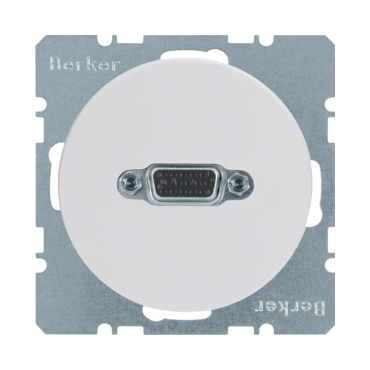 HAG 3315402089 Zásuvka, VGA, Berker R.1/R.3, bílá, lesk