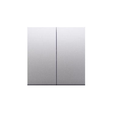 Kryt 2 násobný SIMON DKW5/43, pro přístroje spínačů a tlačítek, stříbrná metalizovaná