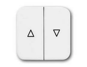 Kryt spínače žaluziového ABB Reflex SI 2CKA001713A0163, alpská bílá, dělený, s potiskem