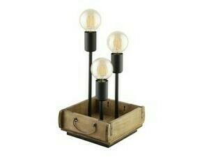 Svítidlo stolní EGLO TL 3 SCHWARZ HOLZ VINTAGE WOOTTON