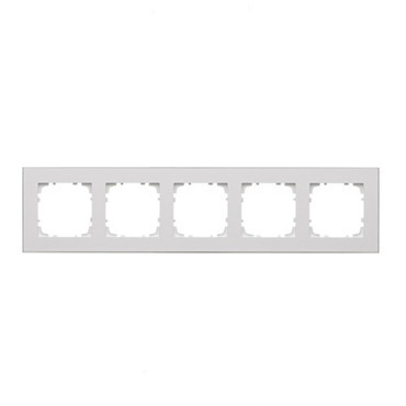 Rámeček SIMON TRD5.166/111, 5 násobný, bílá