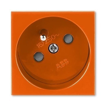 Zásuvka 45x45 ABB Profil 5525N-C02357 P, oranžová (RAL 2004), s clonkami