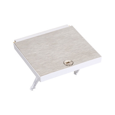 SIMON KFS1001/72 Kryt vrchní výklopný ocelový ke krabicím podlahovým ocelovým KGT na 1 přístroj K45,