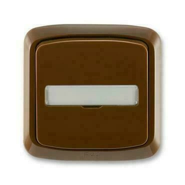 Ovládač zapínací ABB Tango 3558A-80920 H, řaz. 1/0, 1/0So, hnědá, s prosv. popis., IP44