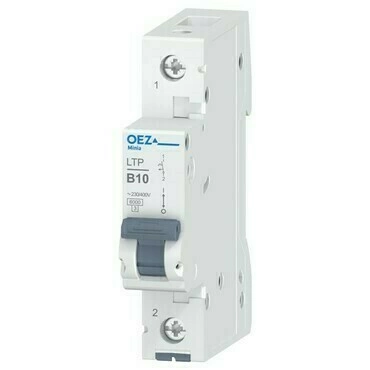 OEZ:42193 LTP-10B-1 Jistič In 10 A, Ue AC 230/400 V / DC 60 V, charakteristika B, 1pól, Icn 6 kA