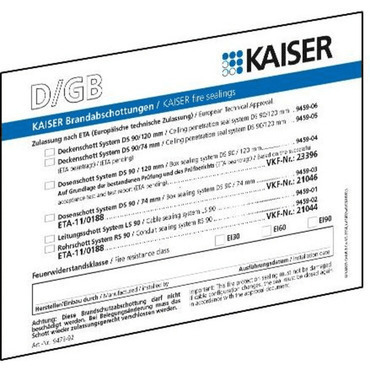 SCHM KA-9473-92 Identifikační cedule