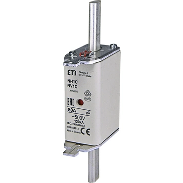 ETI 004184213 pojistka, NH1C gG 80A/500V
