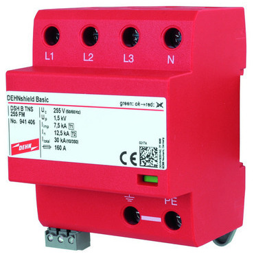 DEHN 941406  Aplikačně optimalizovaný kombinovaný svodič shield B typ 1+2 pro třífázové sítě TN- DEH DEHN