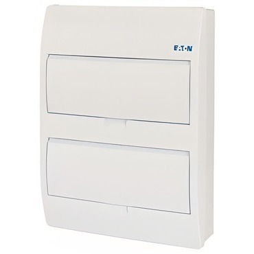 Rozvodnice nástěnná EATON 281693 BC-O-2/24-TW-ECO, bílé plast. dveře, 2 řady, 24 modulů
