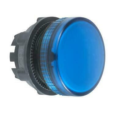 SCHN ZB5AV06 Signální hlavice, pouze pro žárovku, neon, LED BA 9s - modrá