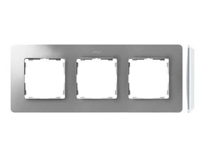 SIMON 82 Detail 8200630-093 rámeček 3 - násobný Detail ORIGINAL-air hliník / základna bílá