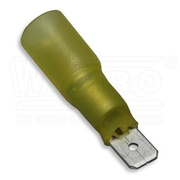 wpr8966 KOP-SM-6-6308 lisovací kolík plochý poloizolovaný teplem smrštitelnou trubicí s lepidlem, vo