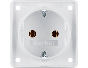 HAG 947782502 Zásuvka, SCHUKO, 16 A, 250 V~, bezšroub. svorky, Integro přístroje, bílá, mat