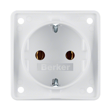 HAG 947782502 Zásuvka, SCHUKO, 16 A, 250 V~, bezšroub. svorky, Integro přístroje, bílá, mat