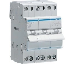 Přepínač skupinový HAGER SFT340 Skupinový přepínač (I-0-II) 3P/40A