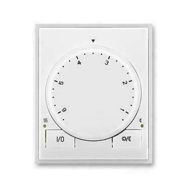 Termostat univerz. ABB Element, Time 3292E-A10101 01, bílá/ledová bílá, s ot. nast. tepl.