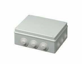 MALPRO S-BOX 506MA Krabice S-BOX 506, 240 x 190 x 90 mm, 12 průchodek, IP55 šedá, plastové šrouby, 9