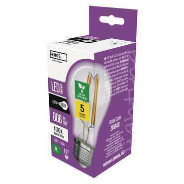 EMOS ZF5148 LED FLM A60 3,8W(60W) 806lm E27 NW A CLASS