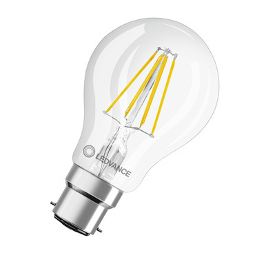 LED žárovka LEDVANCE LEDCLA60 DIM 7W 827 FILCL B22D P, čiřá, stmívatelná