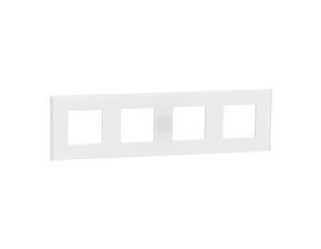 Krycí rámeček SCHN Unica Deco Materials, čtyřnásobný, Translucent white