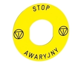 SCHN ZBY9PL30 Kruhový štítek pro nouzové zastavení