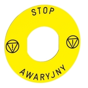 SCHN ZBY9PL30 Kruhový štítek pro nouzové zastavení