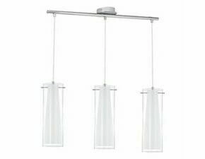 Svítidlo závěsné EGLO HL 3 E27 CHROM KLAR WEISS PINTO