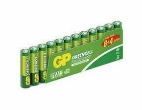 Baterie zinková GP GREENCELL B1210F AAA (R03), 8+4SH