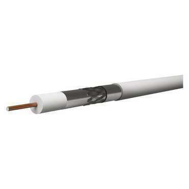 Kabel koaxiální EMOS S5382, CB135, PVC, vodič 1,02 mm, plášť 6,8 mm, vnitřní, bílá, 100 m