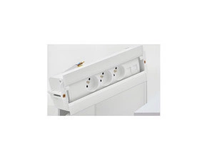 Mediaport Spinner SIMON 480 48630E300K00000-33, 3x230V+kryt 2xRJ45, 10cm kabel, bílá