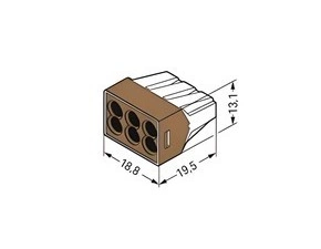WAGO 773-606 Spojovací krabicová svorka