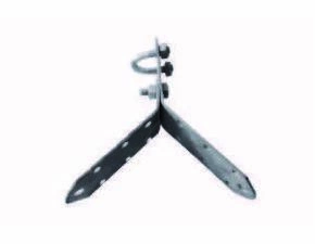 Držák izolační tyče KOVO 30526 D-OH, úhlový držák oddáleného hromosvodu do zdi