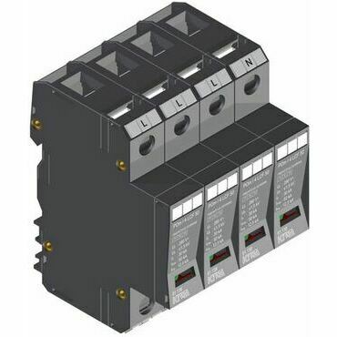 SEZ POm I 4 LCF 50 Přepěťová ochrana POm I 4 LCF 50 kA 280 V/12,5 kA, modulární, monoblok, B+C+D
