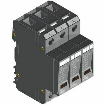 SEZ POm I 3 75 Přepěťová ochrana POm I 3 75 kA 280 V/25 kA, modulární, monoblok, B+C+D