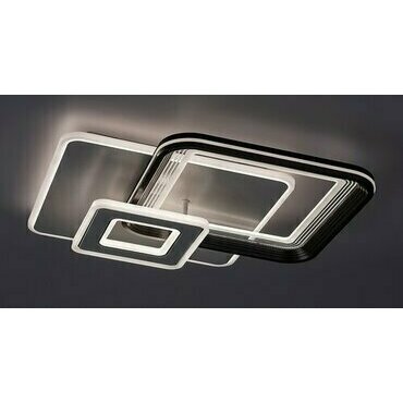 LED svítidlo stropní RABALUX 2937 STREGOBOR bílá+dekor chrom+šedá LED 48W