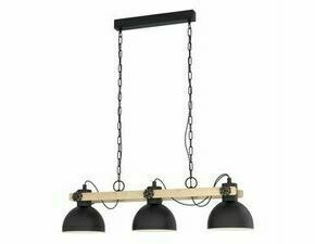 EGLO HL/3 E27 SCHWARZ/HOLZ 'LUBENHAM'